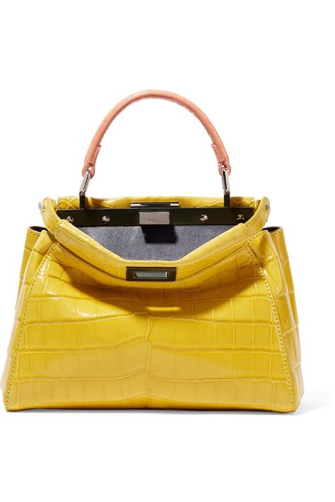 fendi mini peekaboo selleria|fendi peekaboo crocodile.